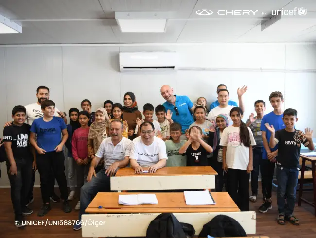 Cu aproape 4 milioane de copii afectați de cutremurele devastatoare din 2023, contribuția companiei Chery a susținut UNICEF în abordarea nevoilor educaționale ale copiilor, inclusiv ale copiilor refugiați din sud-estul Turciei