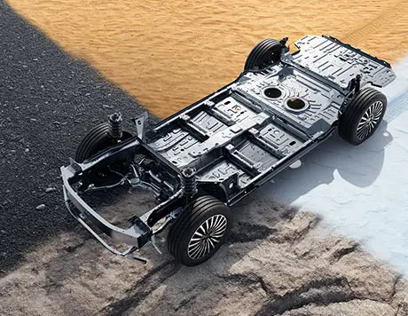 tiggo 8 ICE reprezentare sasiu vedere de sus | Chery Romania